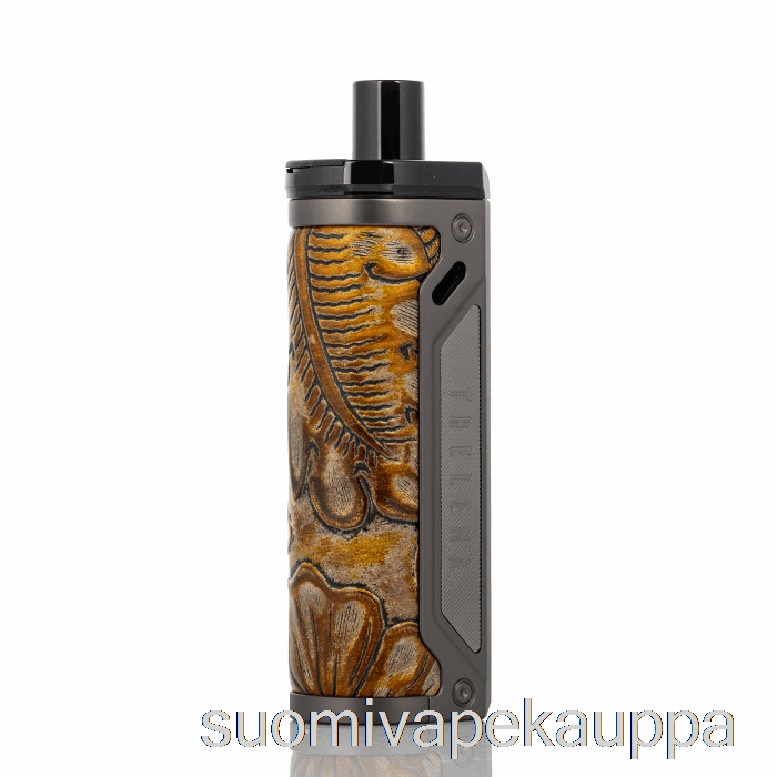 Vape Box Kadonnut Vape Thelema 80w Pod Mod Kit Gunmetal / Ukiran Nahka